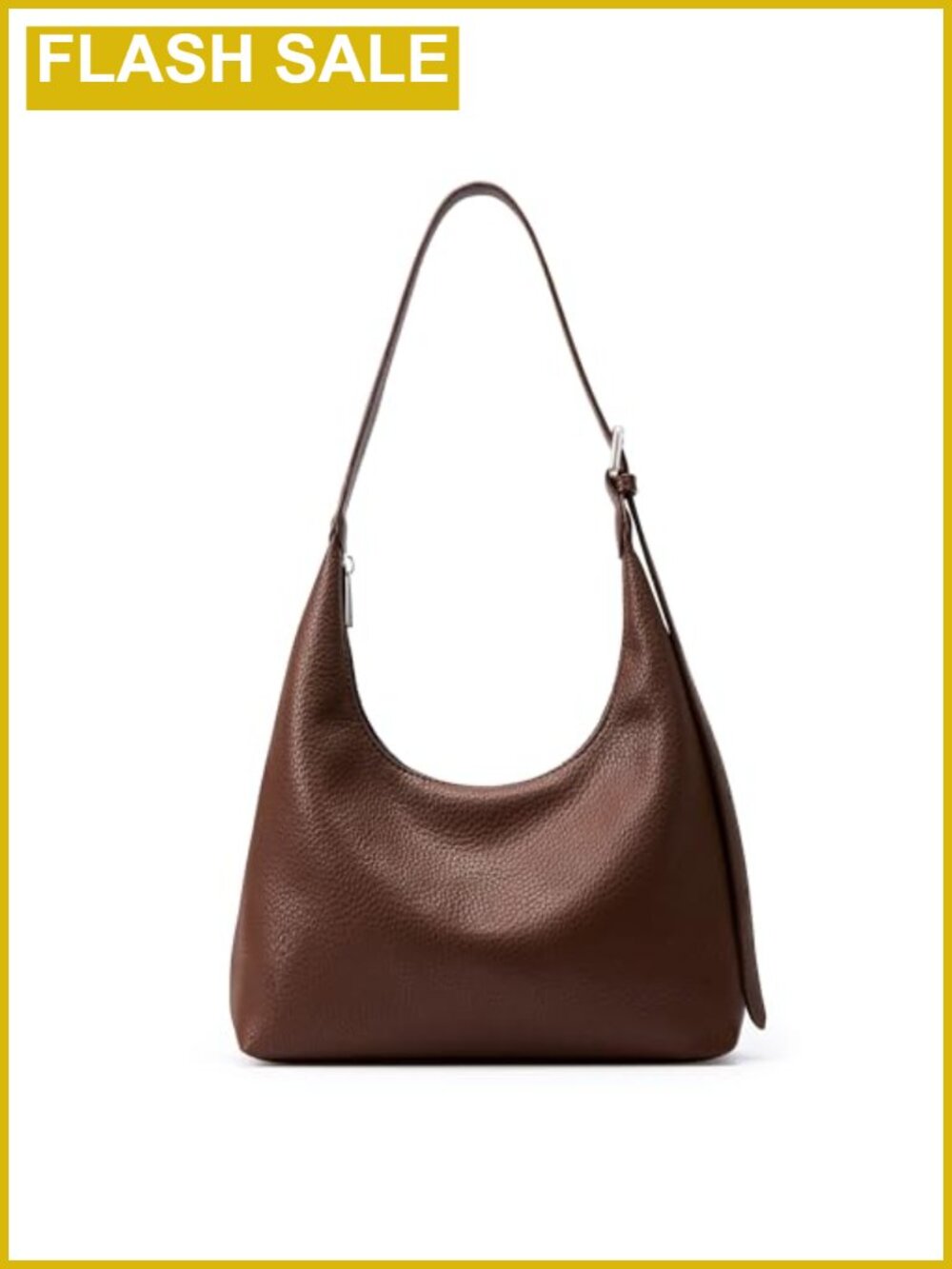 Women's Crescent Tote Bag Hobo Underarm Zipper Handbag Work Vegan Leather